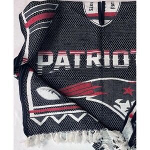 New England Patriots thick Sarape Poncho Heavy Reversible NFL READ DESC & PHOTOS